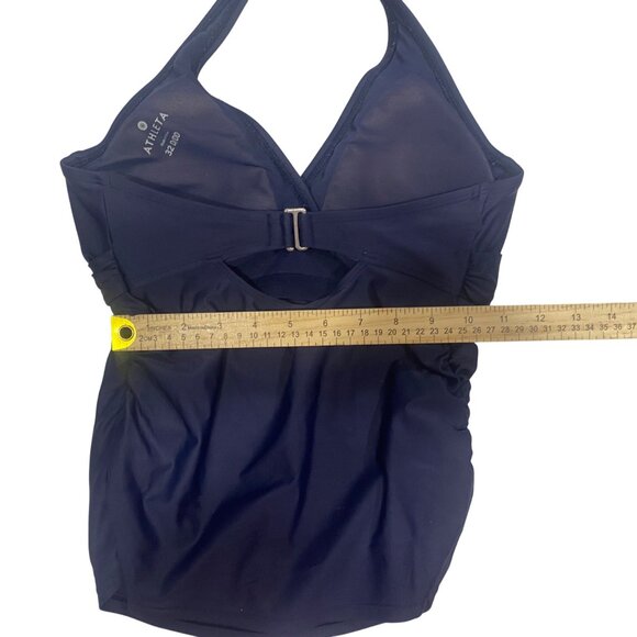 Athleta Navy Halter Tankini Swim Top 32D/DD Wired Bra - Picture 14 of 16